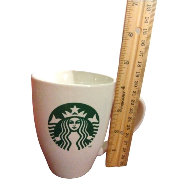 Starbucks 2011 Mug White w. Classic Green Brand ICon w. Vertical "Starbucks" - Picture 7 of 8